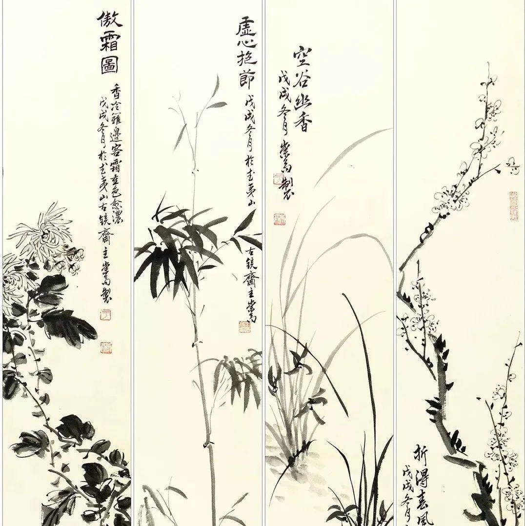 100幅国画精品梅、兰、竹、菊！ 超好素材，不要错过！_梅花_兰花_郑板桥