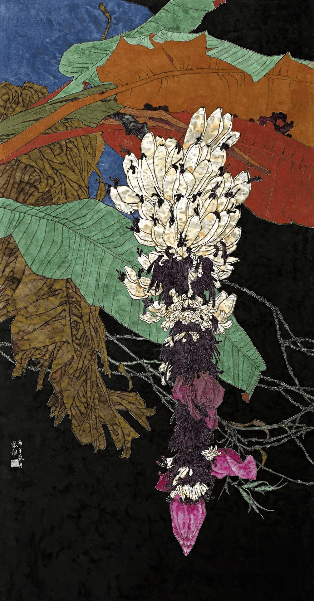 李凤龙工笔花鸟画43图墨彩淋漓生气勃勃