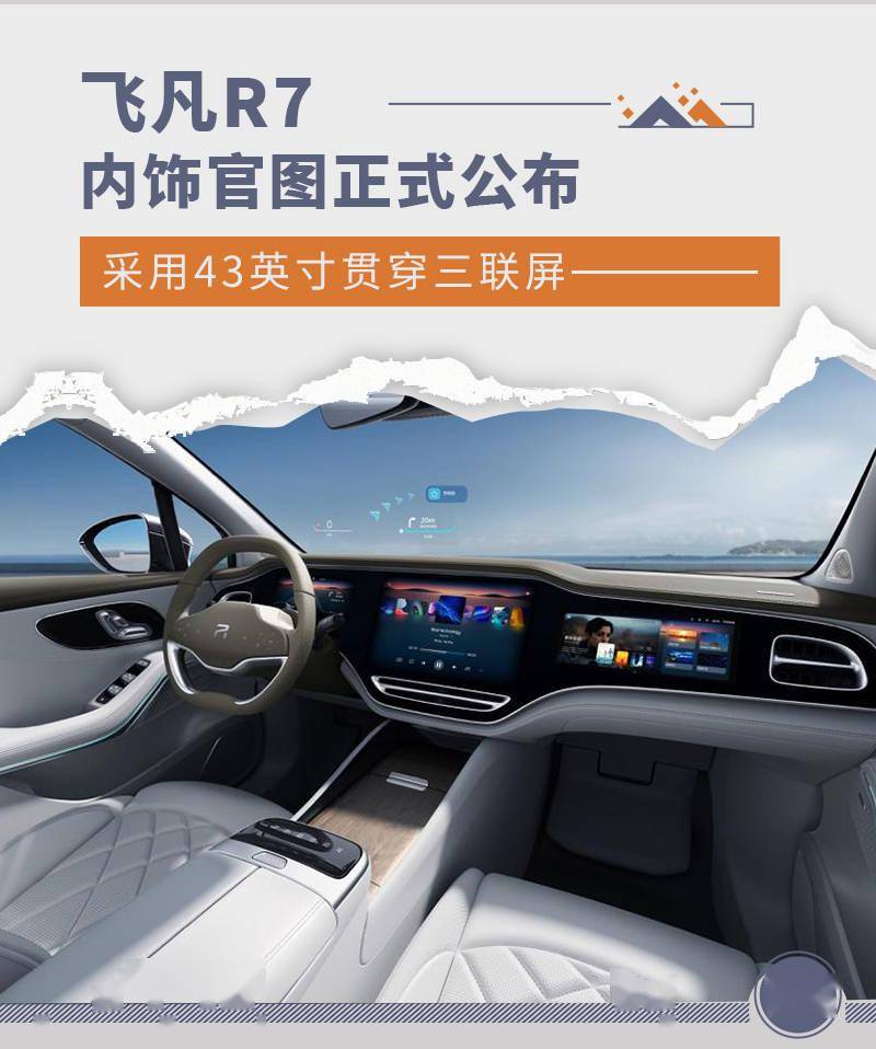 采用43英寸贯穿三联屏 飞凡R7内饰官图正式公布_搜狐汽车_搜狐网