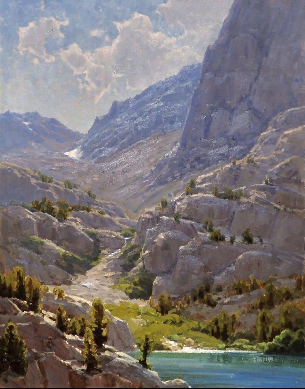 美国女画家勒加西克热衷的美国西部群山峻岭风景写生