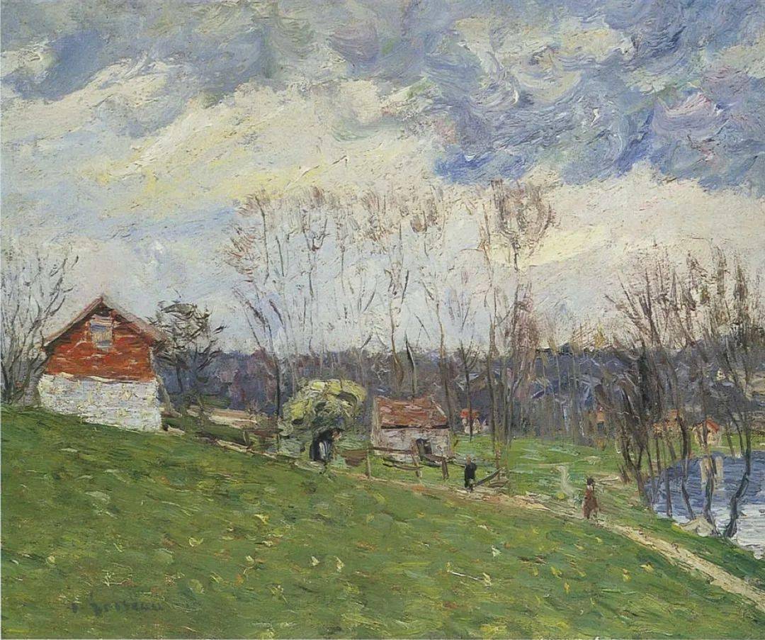 法国后印象派画家古斯塔夫洛伊索风景油画欣赏