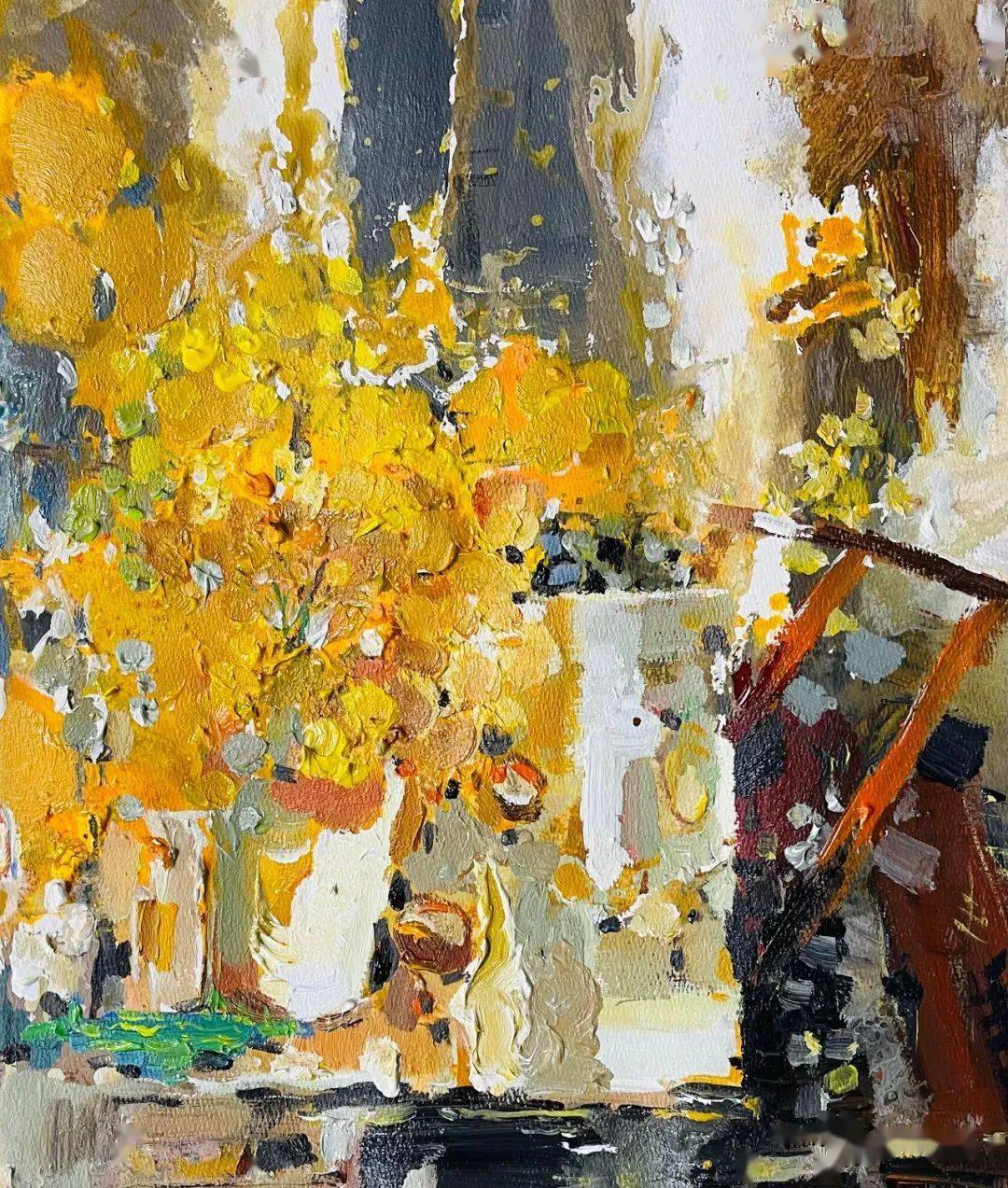 《花卉》丙烯 王坤《香影》水彩画 刘玮玮《反电诈宣传海报》海报 陆