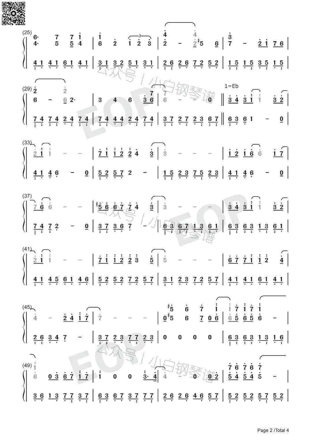 琴谱sadangel悲伤的天使俄罗斯钢琴曲伊戈尔克鲁托伊含简谱