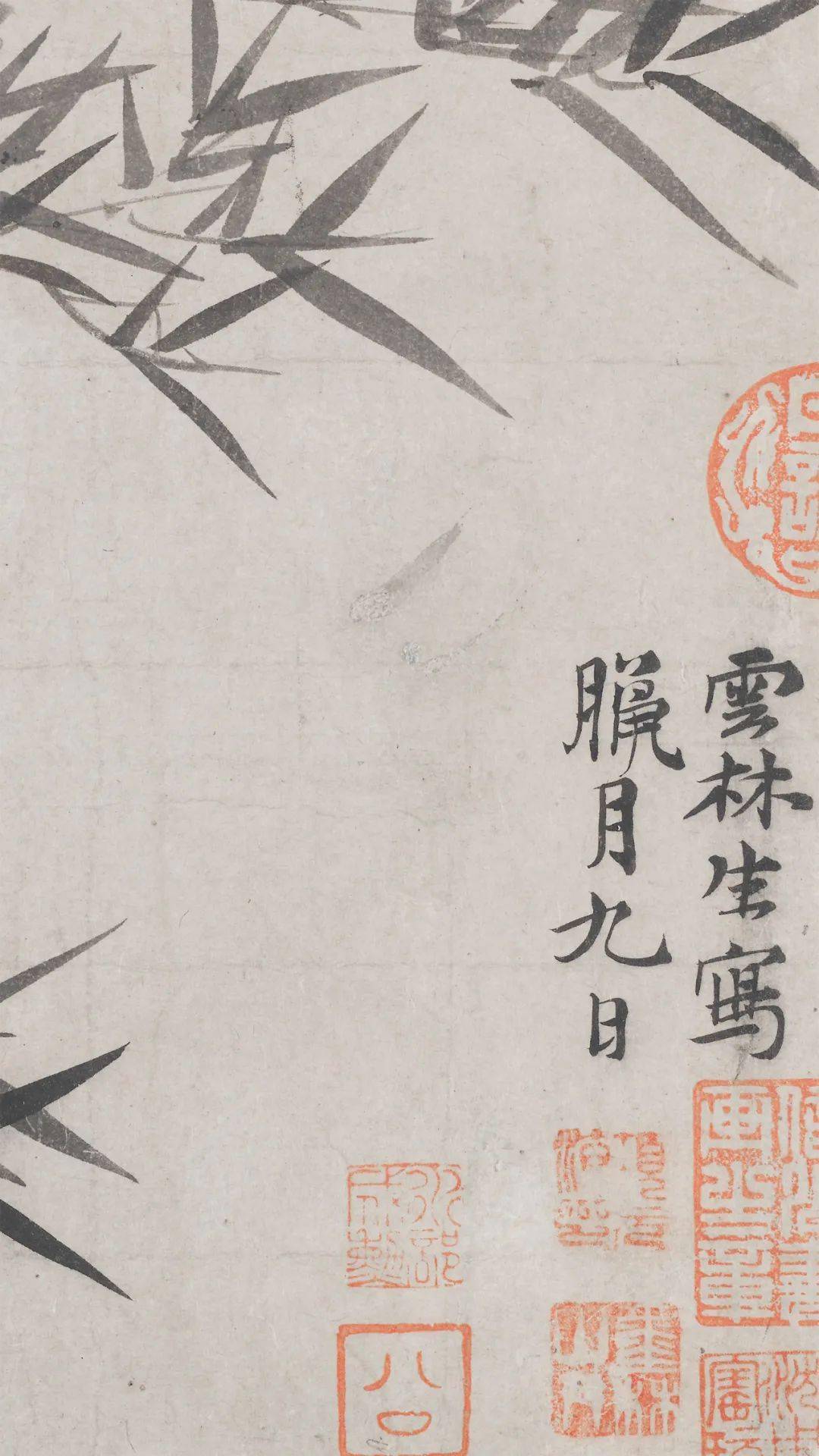 元倪瓒墨竹图页