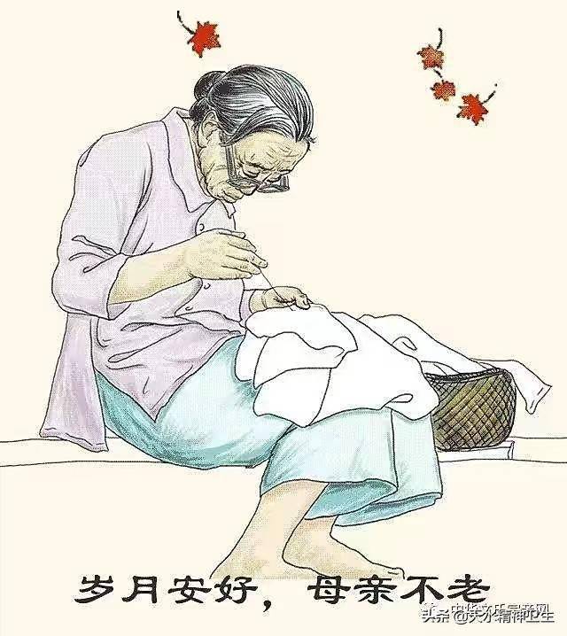 母亲节国画作品图片