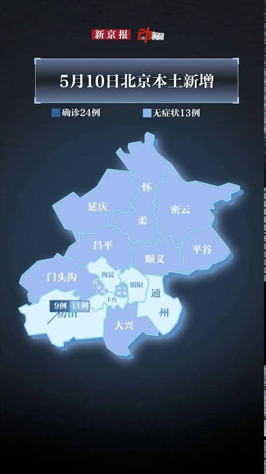 北京疫情动态地图5月10日新增本土确诊24例无症状13例