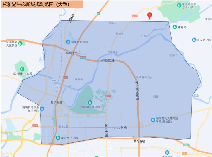 松雅湖生态新城规划图图片