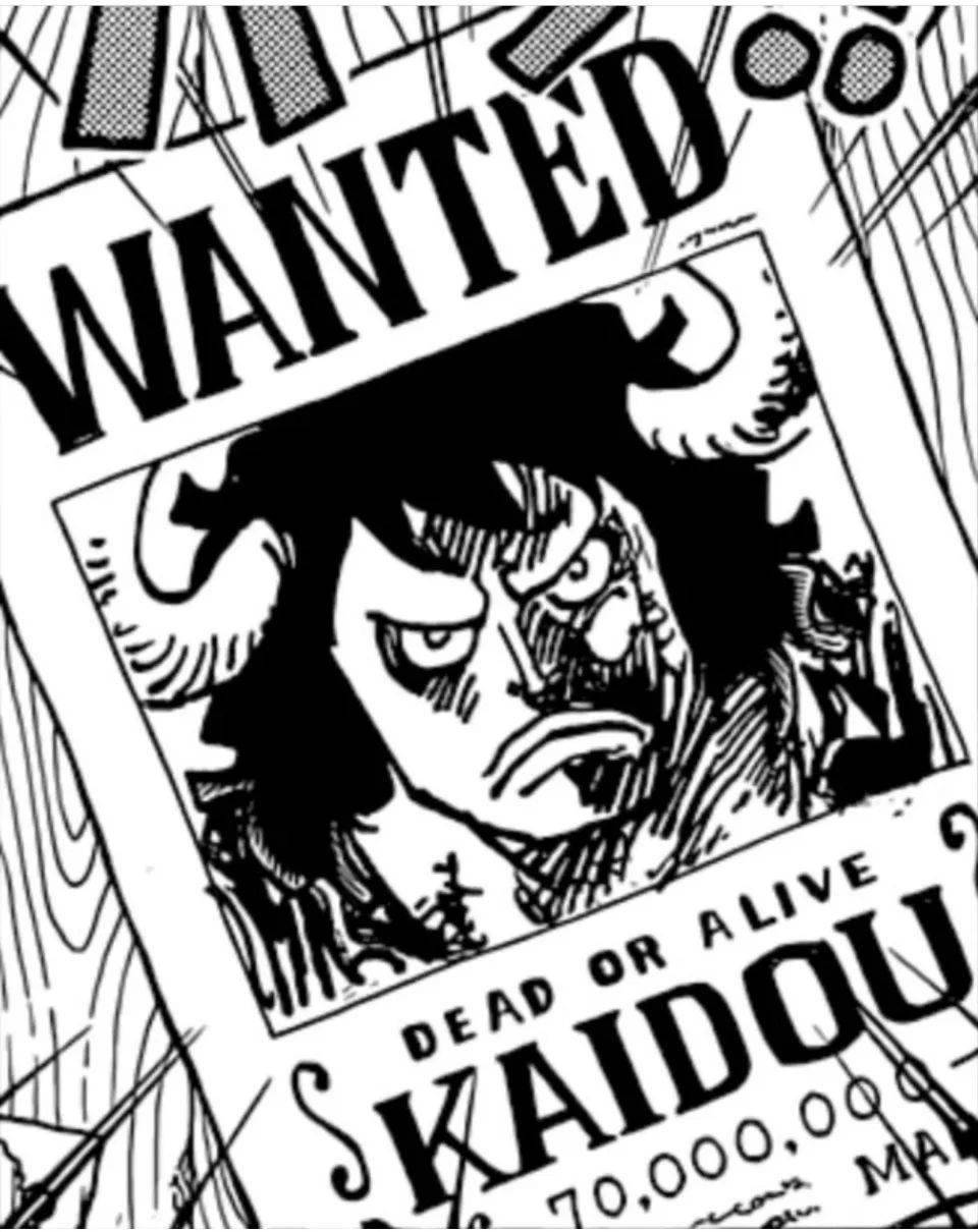 凯多一开始的赏金就是7千万啊