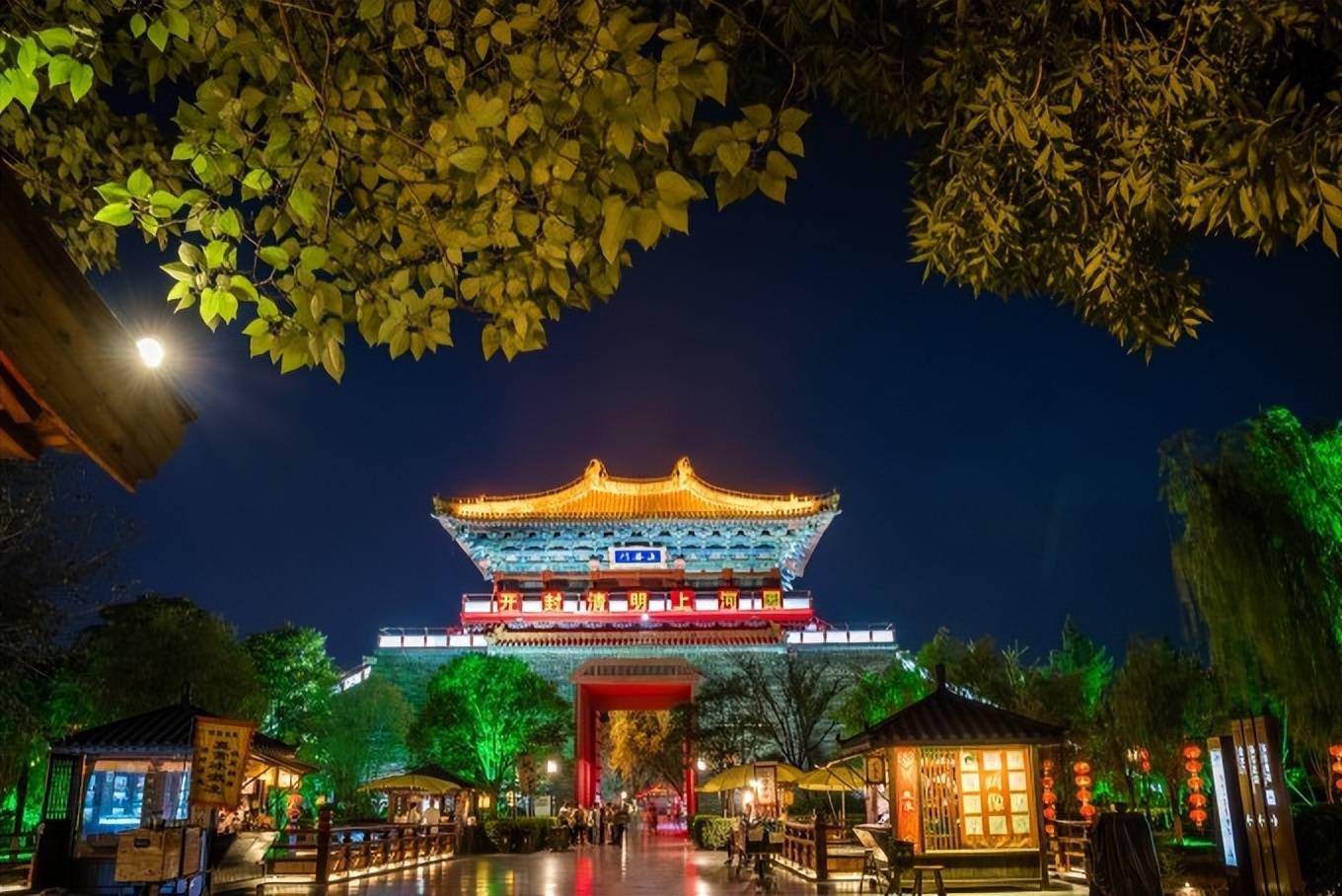 夜游大宋不夜城,人头攒动,灯红酒绿,再现繁华盛世_游大宋_人头攒动_盛