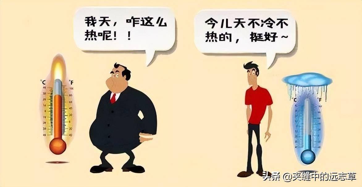 胖子怕热卡通图片