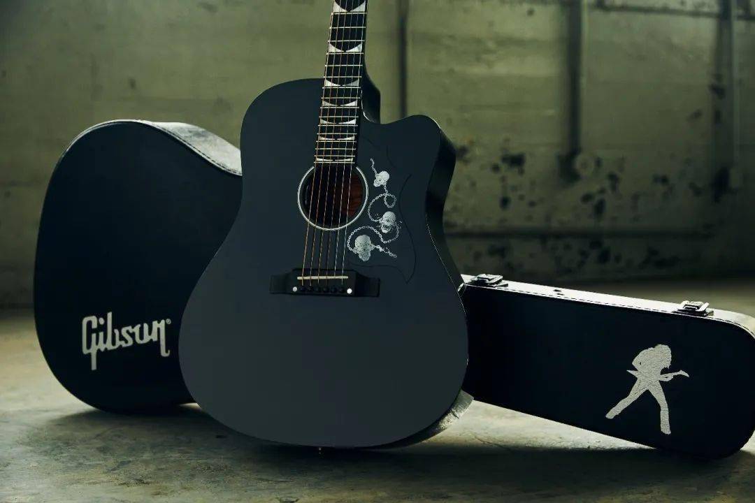 再度合作gibson推出davemustaine签名款原声吉他