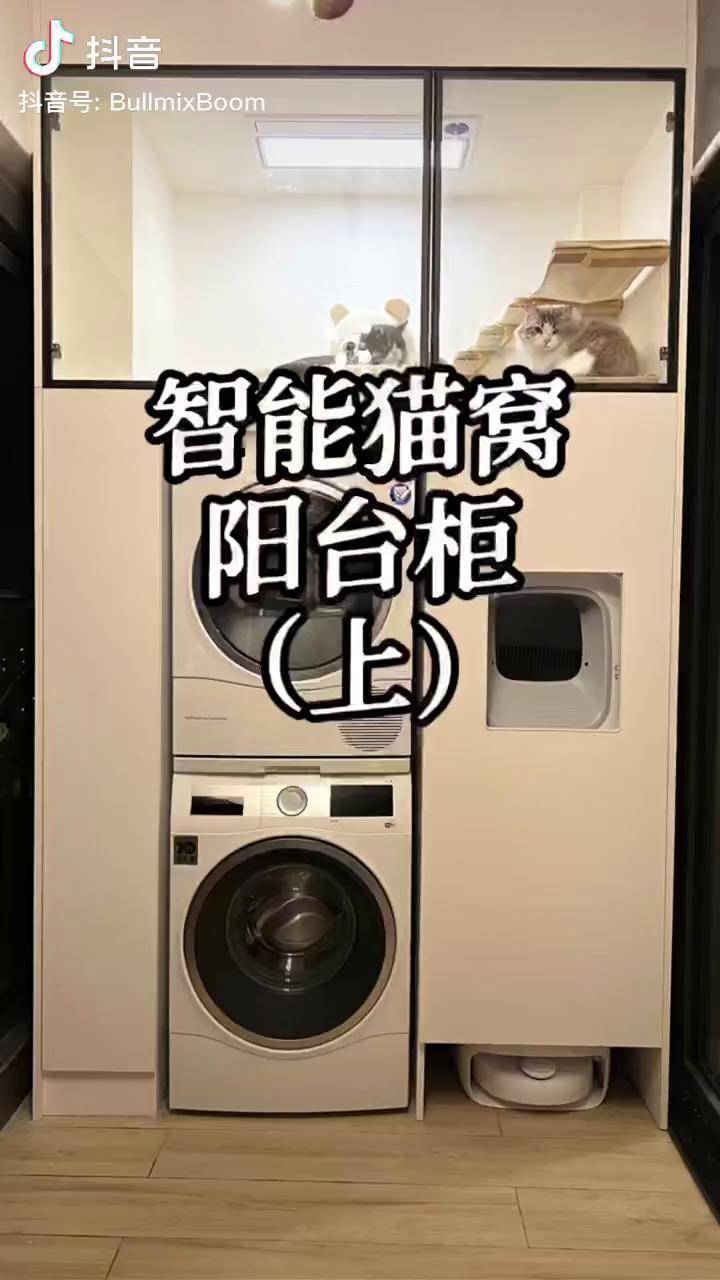 改造智能猫窝多功能阳台柜附清单装修阳台洗衣柜智能家居