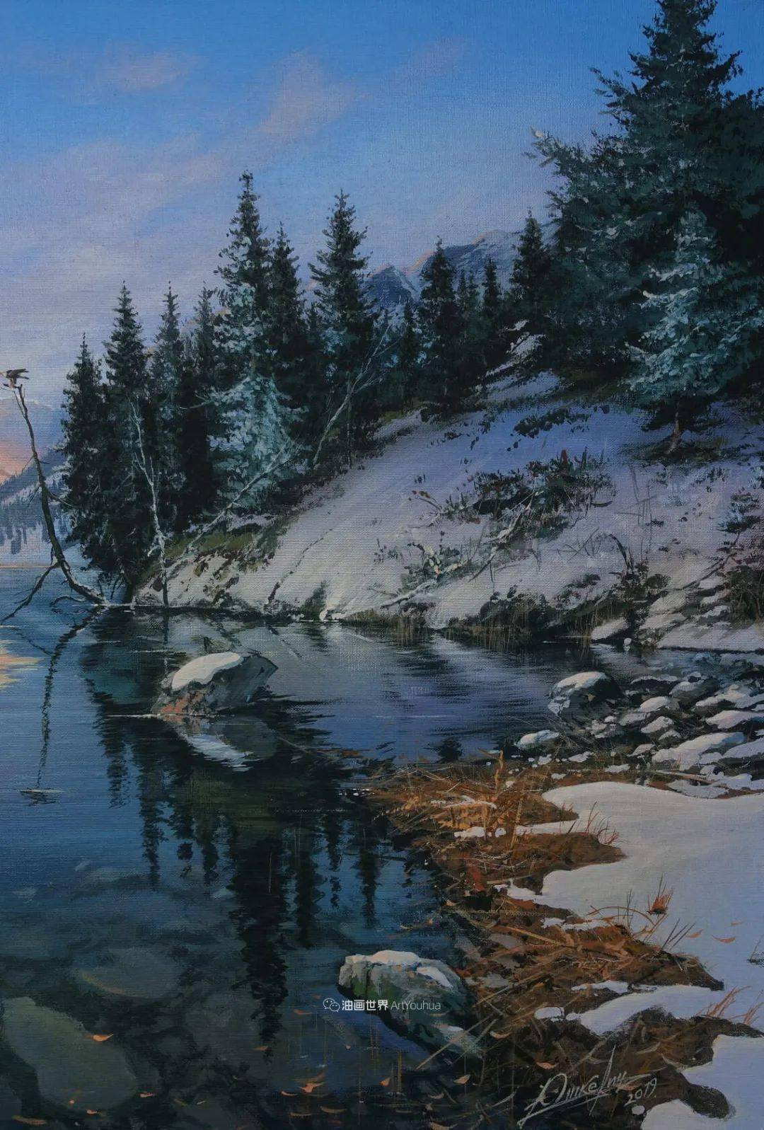 白俄罗斯画家维克多的风景油画让人赞叹不已无尽透彻的光独特的森林与