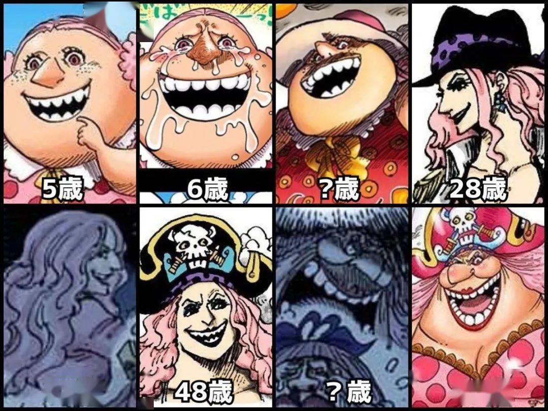 "四皇"的年龄变化合集_模样_玲玲_小时候