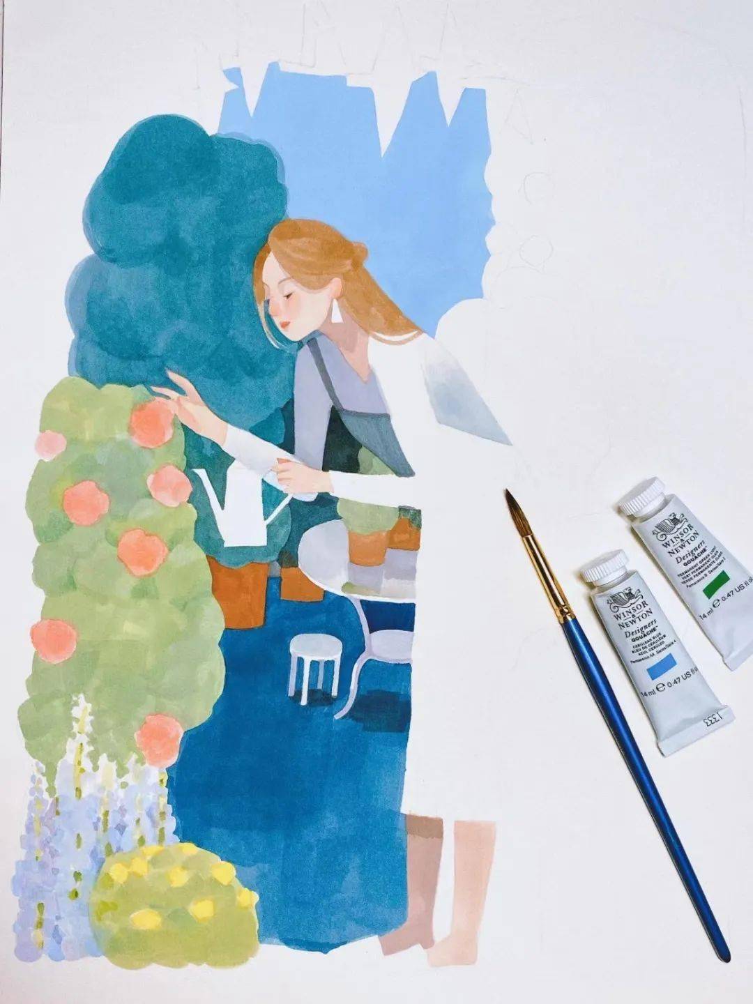 壁画_水彩画_颜料