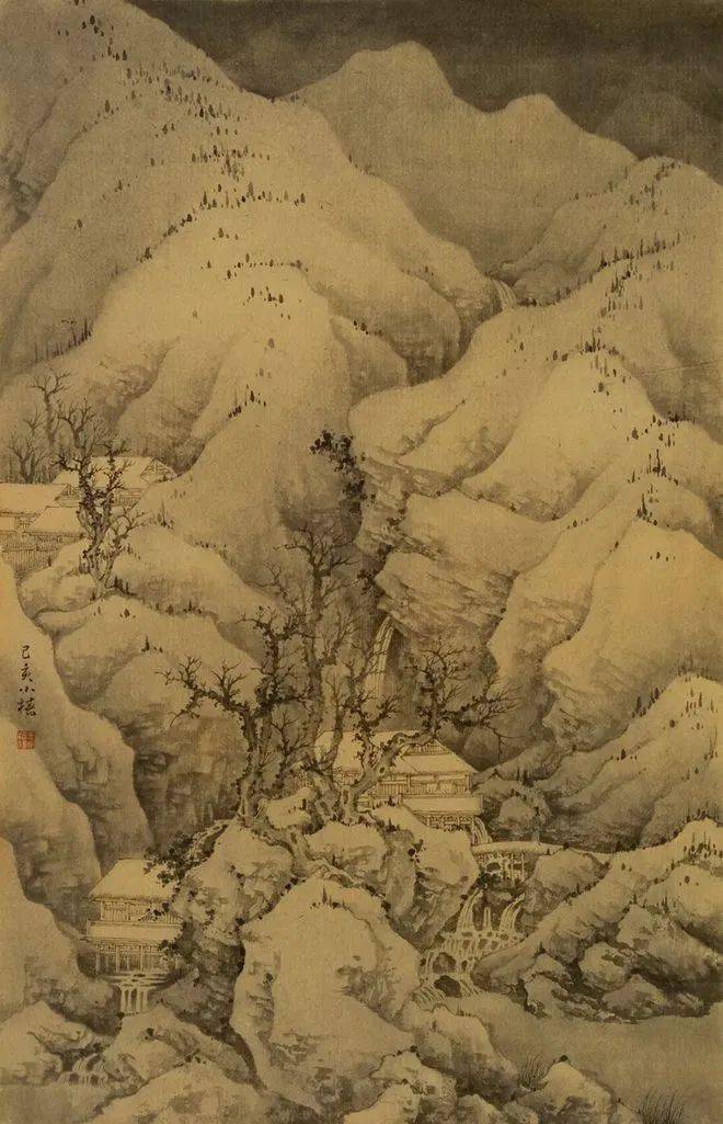 宋人丘壑元人笔墨王小椿山水画