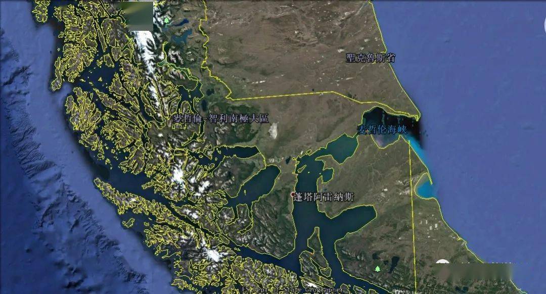 麦哲伦海峡地图详细图片