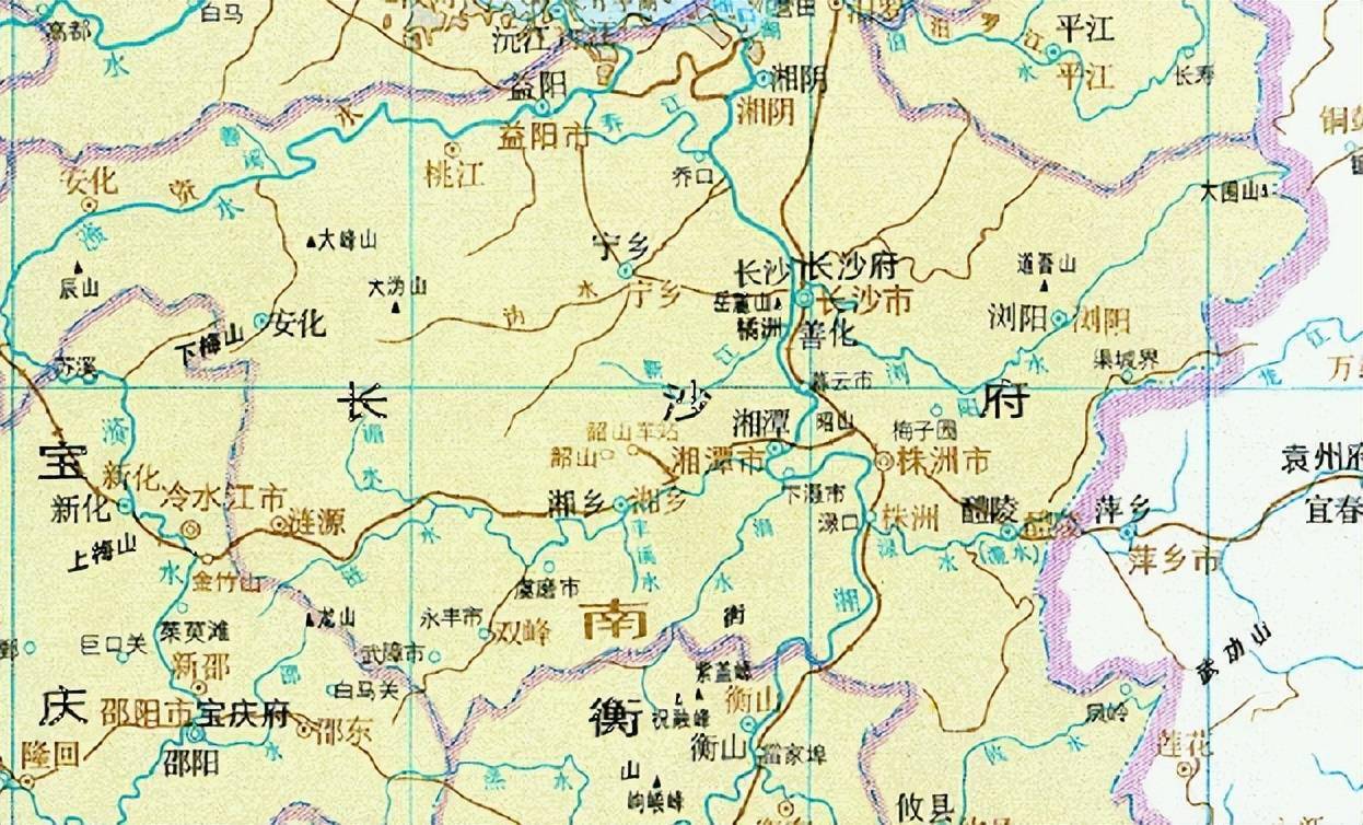 清朝长沙府地图图片