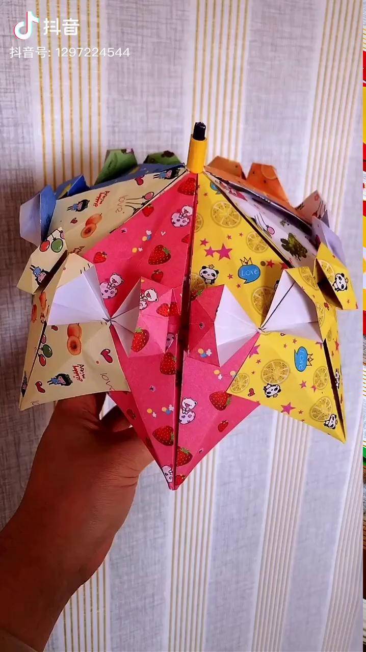 夏天的遮阳伞抖音星探家抖音正能量热门上热门折纸手工手工diy