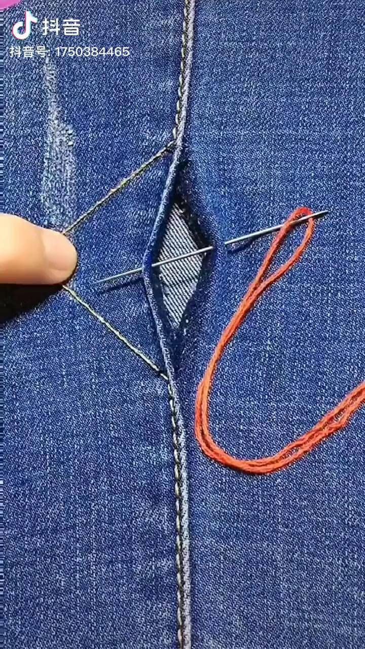 牛仔裤开线缝合方法抖音热门小助手