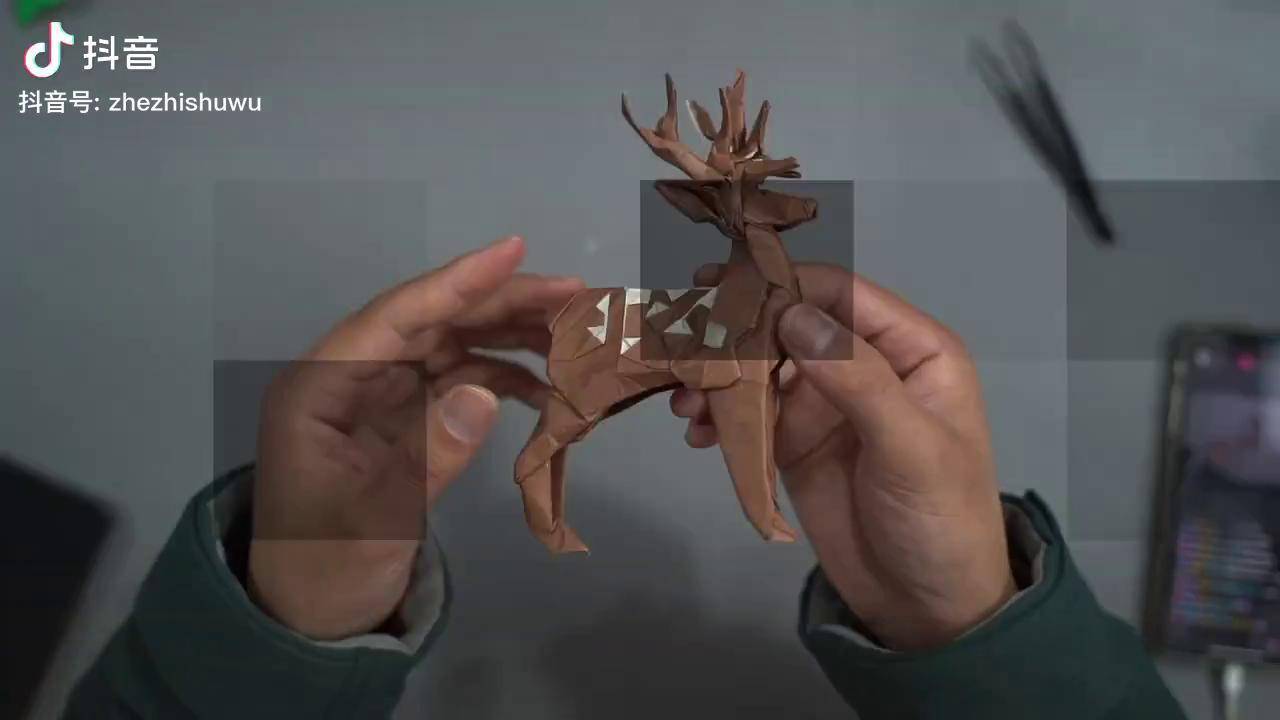 梅花鹿折纸又完成一个高难度的折纸挑战  折纸
