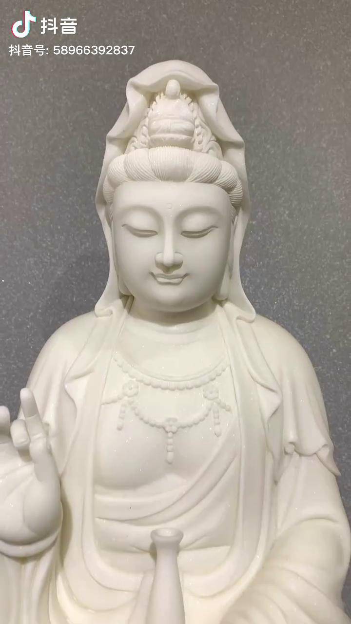 照见五蕴皆空度一切苦厄工匠精神手工雕刻玉雕观音汉白玉观音