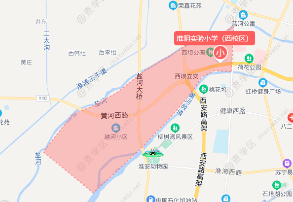 淮安市小学学区划分图图片