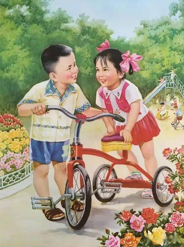 那个年代的儿童画真纯