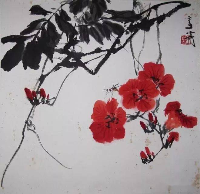 国画凌霄花作品每一幅都精彩