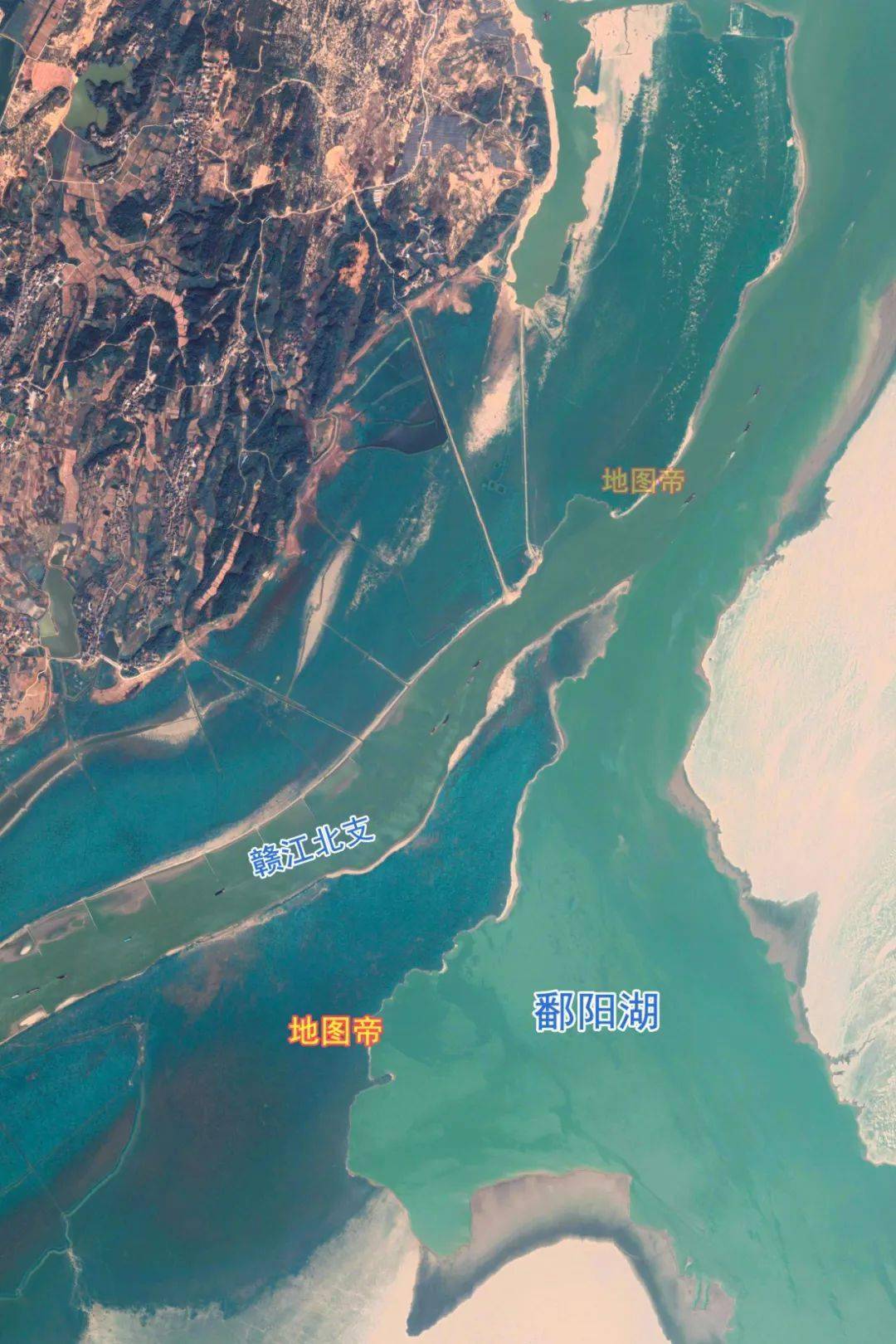 鄱阳湖水域变化有多大航拍图一目了然