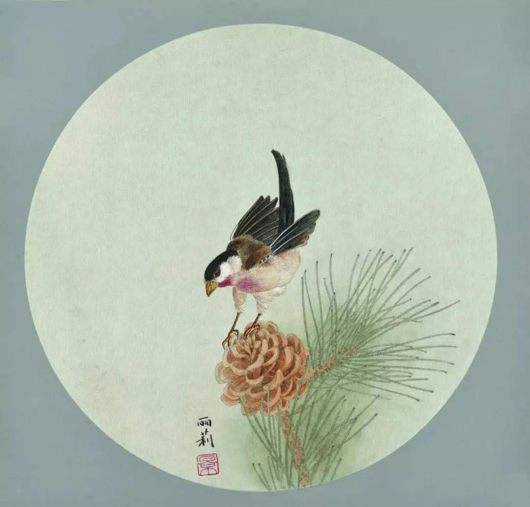 欣赏| 景丽莉工笔花鸟50图,太精细太美,境界高雅!_作品_意境_画面