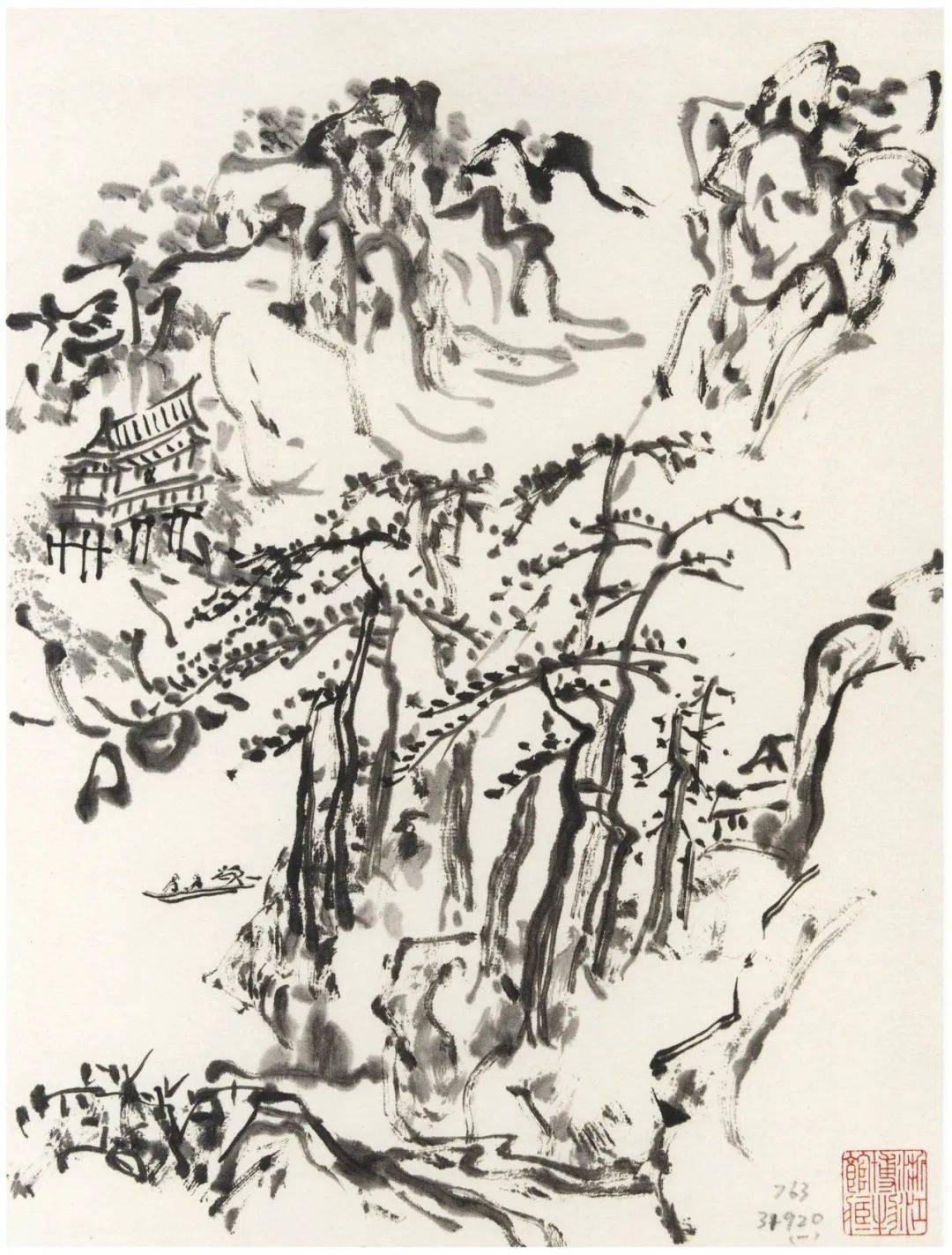 国画大师黄宾虹的山水画作品欣赏