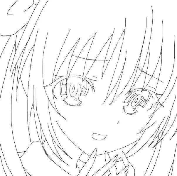 绘画技能分享线稿分享第95期约会大作战