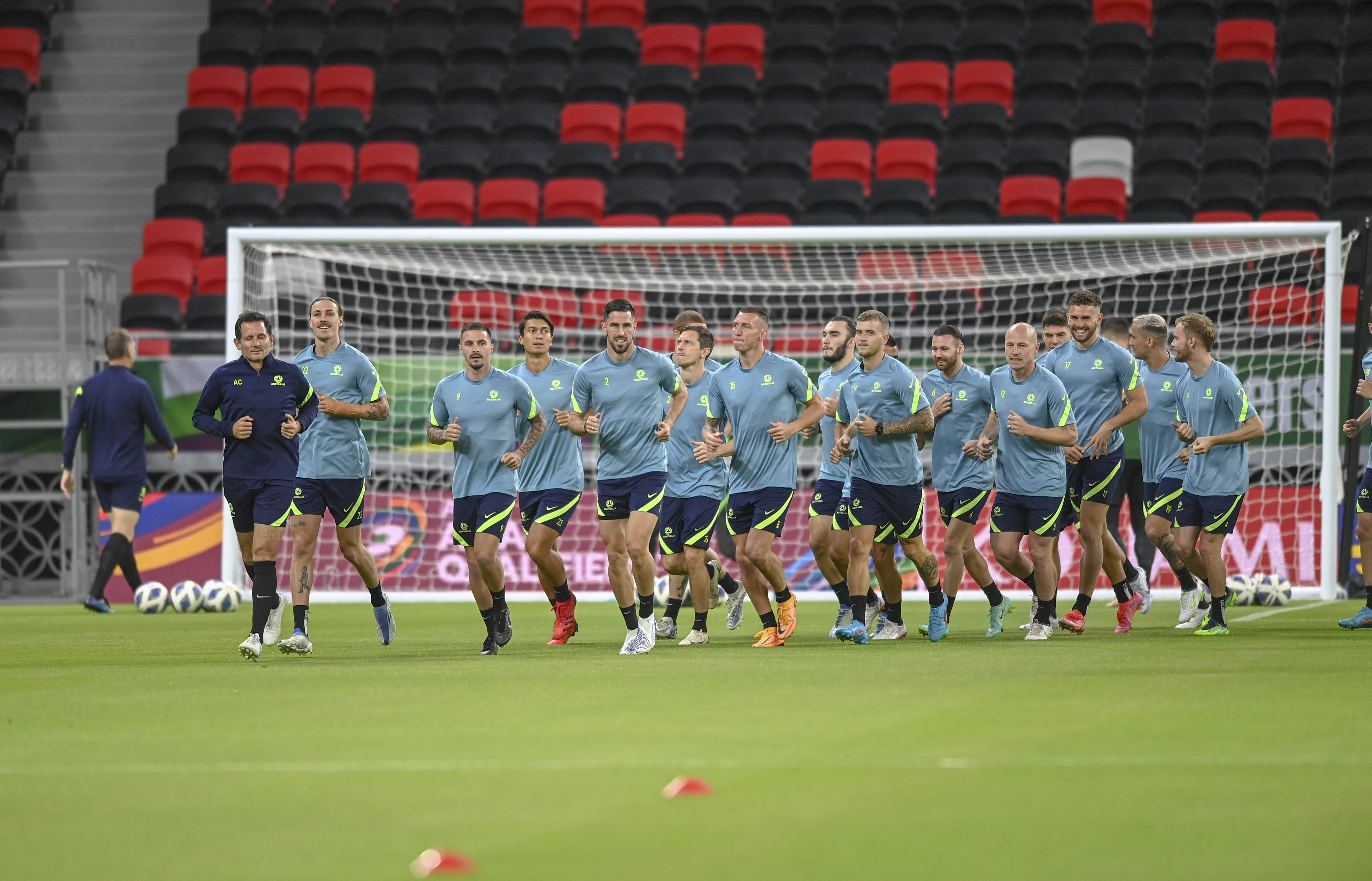 足球——澳大利亚队备战2022世界杯预选赛亚洲区附加赛