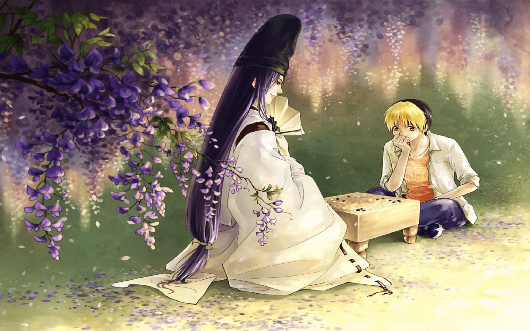 在这部围棋动漫中,它讲述的就是藤原佐为的灵魂进入了小光的体内,然后