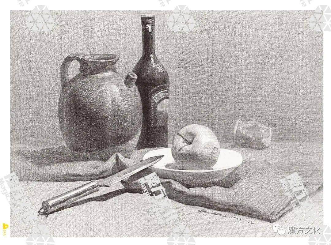 《绝对山东素描静物》顾伟-2022——核心体系,高分魔版.