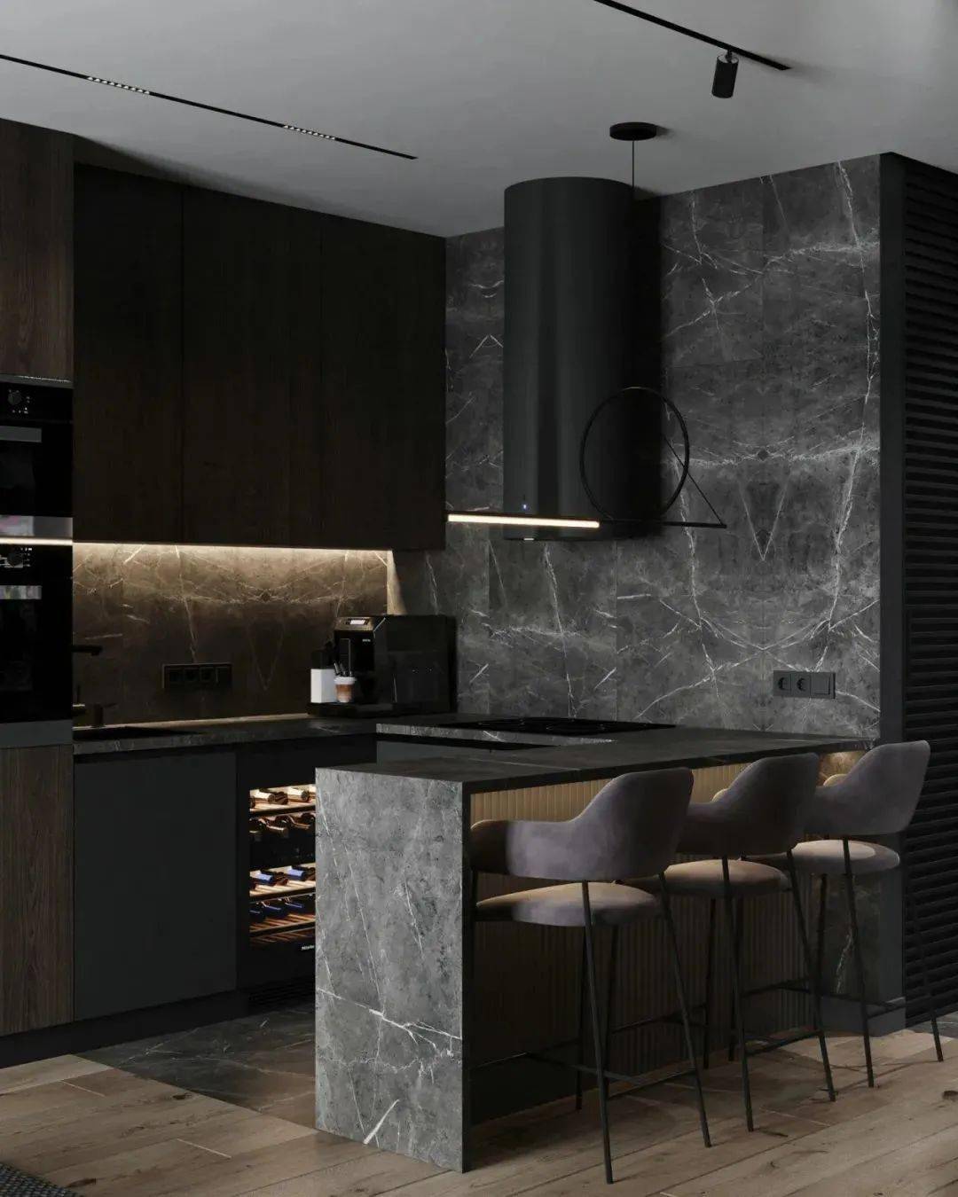 绝美黑色大理石,极简设计的新境界