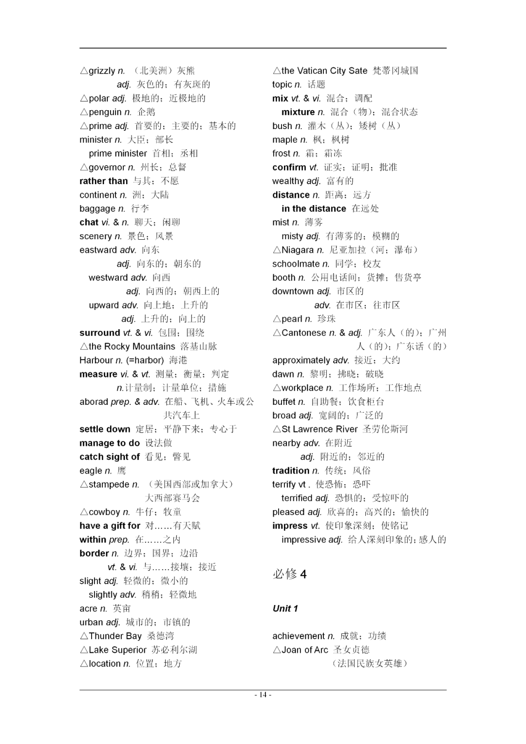 乾貨丨高中英語單詞表全冊收藏