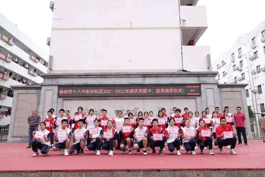 东环校区举行2021-2022年度优秀共青团干,团员颁奖仪式_青春_十八中学
