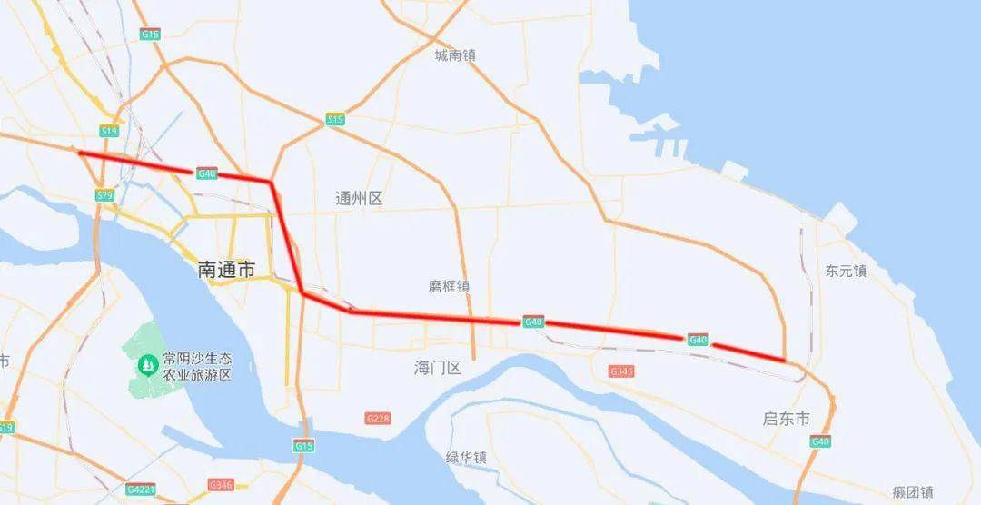 起於寧通公路九華互通,終於啟東市匯龍鎮接崇啟大橋北接線,為g40滬陝