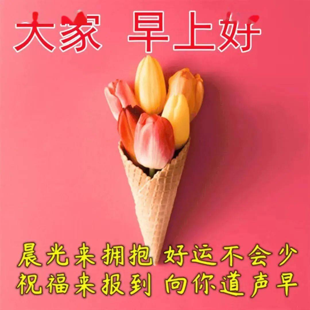 最新漂亮清晨早上好動態表情祝福圖片夏日早晨好祝福語