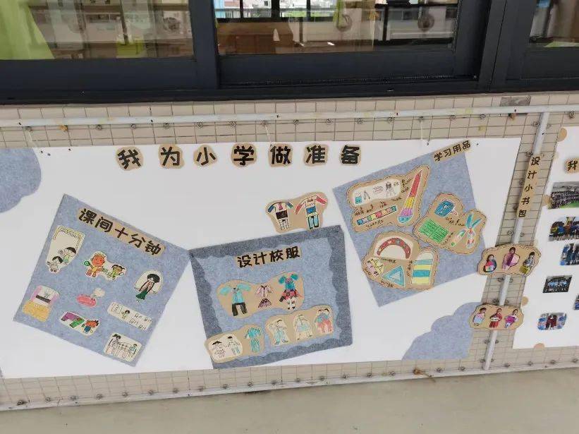 主題環境通過《探秘小學》,《小學生的一天》,《課間十分鐘》,《我是