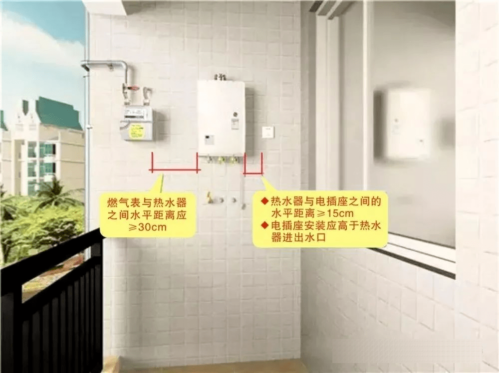 燃气热水器必须安装排烟管,强排式热水器排烟管水平段长度不超5米及3