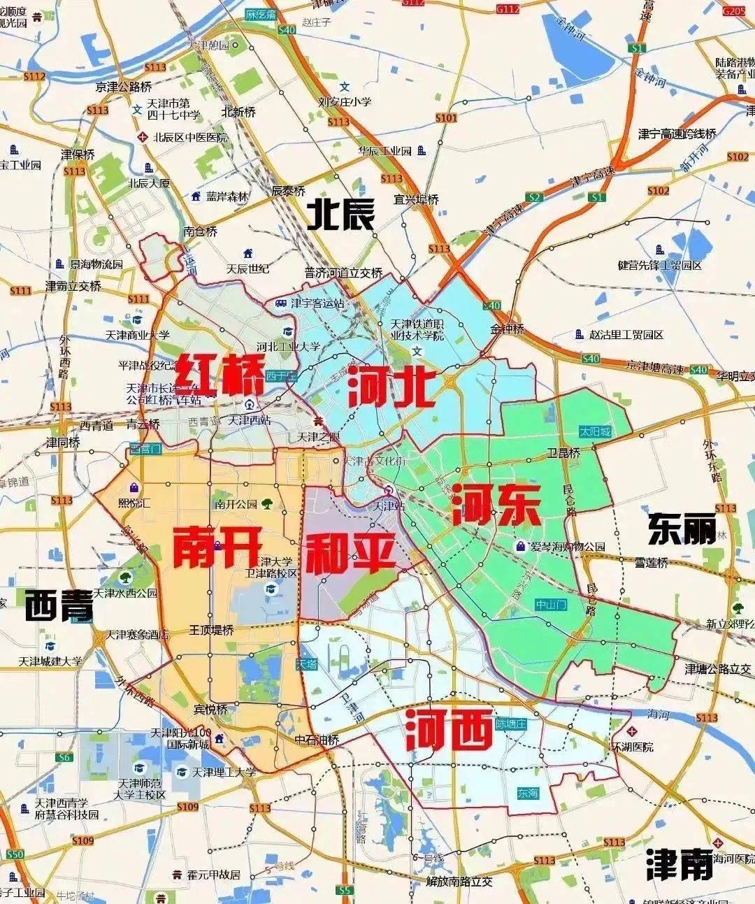 天津防范区范围地图图片