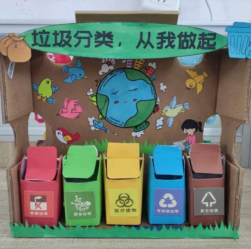 绿色低碳节能先行泗县青少年垃圾分类主题优秀手工作品展示二