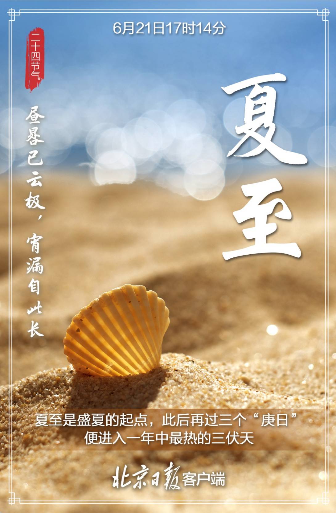 古人用"土圭之法"来判断哪天白昼最长或者最短,夏至日这一天,日晷中