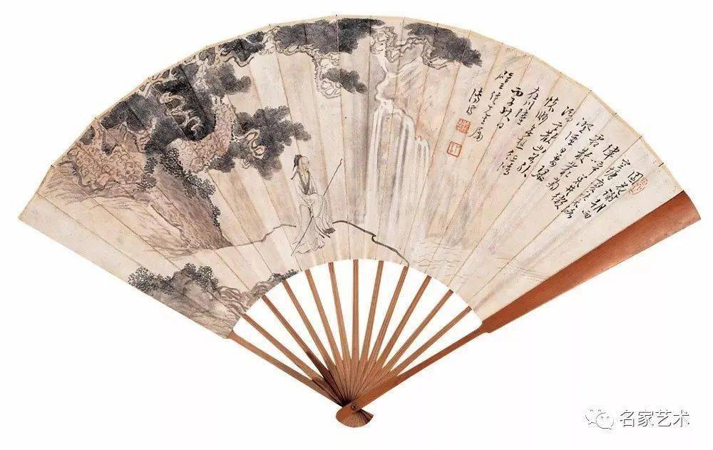 【名品视界】溥儒《山水扇面》欣赏_名家_艺术_鉴定