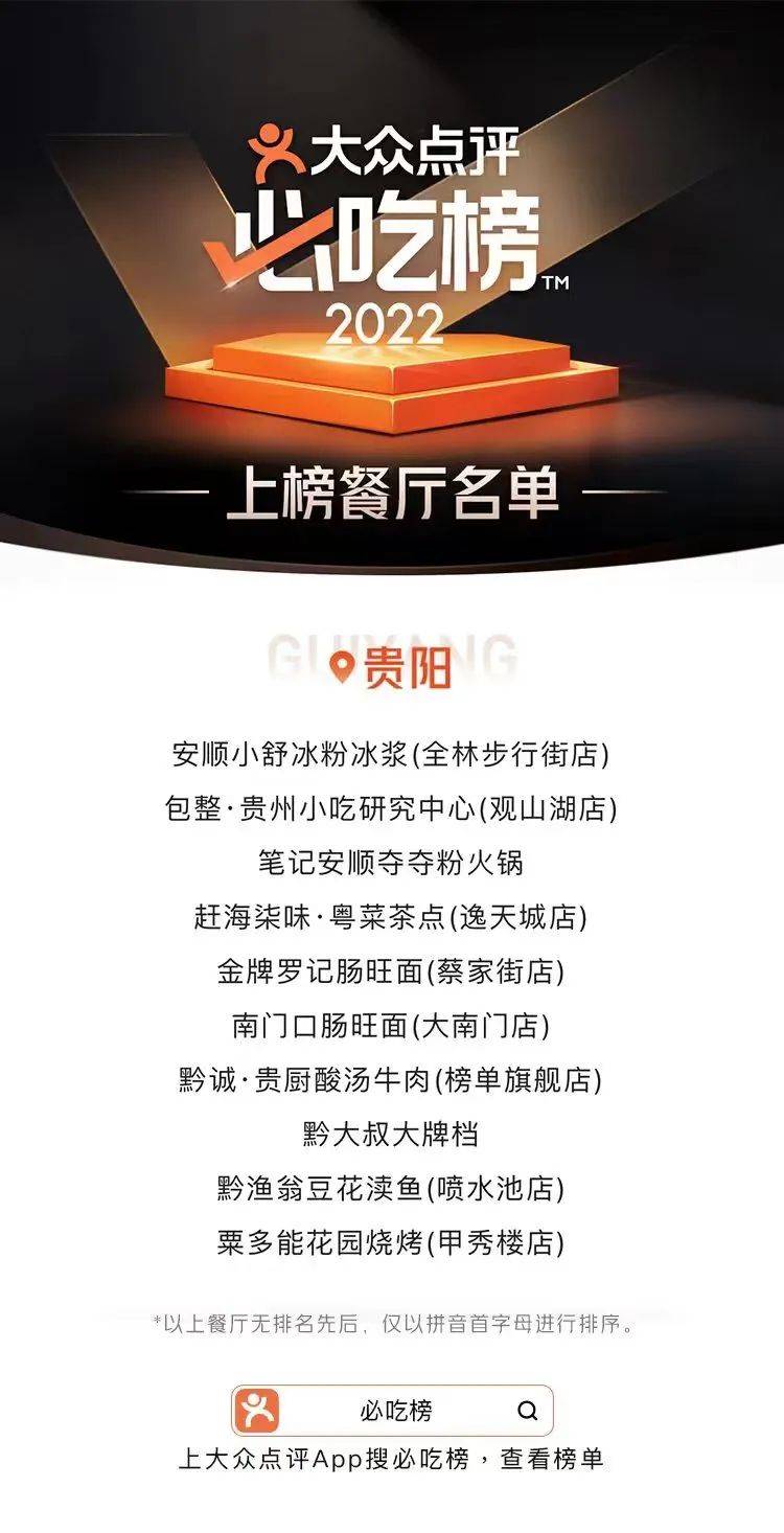 馋哭了贵阳10家餐厅入选2022年全国必吃榜