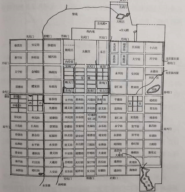 唐朝皇宫平面图图片
