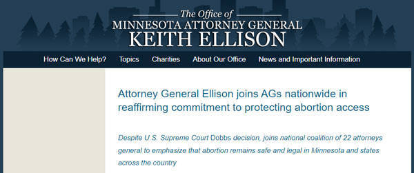 美国22州总检察长联合声明支持堕胎